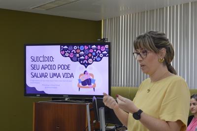Palestra buscou capacitar servidores e magistrados a identificar sinais indicadores de tentativas de suicídio Imagem: Palestra buscou capacitar servidores e magistrados a identificar sinais indicadores de tentativas de suicídio