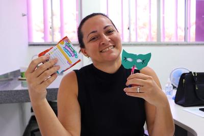 Cíntia Autram disse que a ação torna o ambiente de trabalho mais leve Imagem: Cíntia Autram disse que a ação torna o ambiente de trabalho mais leve